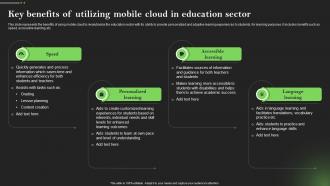 Key Benefits Of Utilizing Mobile Cloud Comprehensive Guide To Mobile Cloud Computing