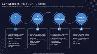 Key Benefits Offered By GPT Chatbots Generative Pre Trained Transformer ChatGPT SS V