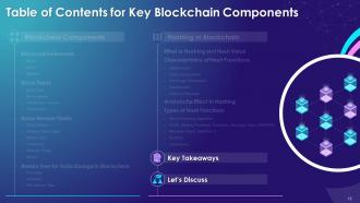 Key Blockchain Components Training Module on Blockchain Technology and its Applications Training Ppt