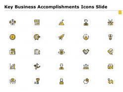 Key business accomplishments icons slide ppt powerpoint presentation infographic