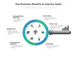 Key business benefits to improve sales