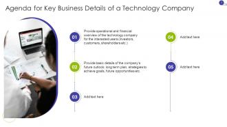 Key Business Details Of A Technology Company Powerpoint Presentation Slides