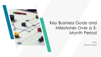 Key Business Goals And Milestones Over A 3 Month Period PPT Mockup AT