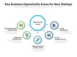 Key business opportunity areas for new startups