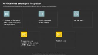 Key Business Strategies For Growth Identify Financial Results Through Financial