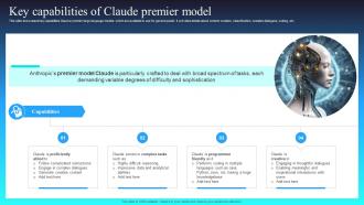 Key Capabilities Of Claude Premier Model Claude AI The Newest AI Chatbot To Watch AI SS V