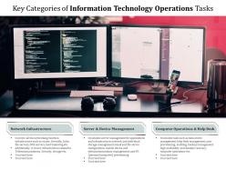 Key categories of information technology operations tasks
