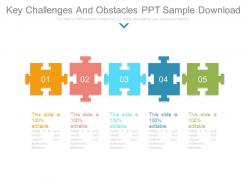 Key challenges and obstacles ppt sample download