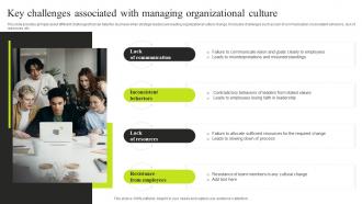 Key Challenges Associated With Managing Organizational Culture Minimizing Resistance Strategy SS V