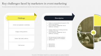 Key Challenges Faced By Marketers In Event Marketing Social Media Marketing To Increase MKT SS V