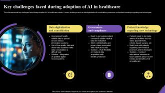 Key Challenges Faced During Adoption Of Application Of Artificial Intelligence AI SS V
