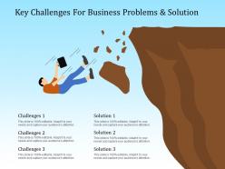 Key challenges for business problems and solution powerpoint slide clipart