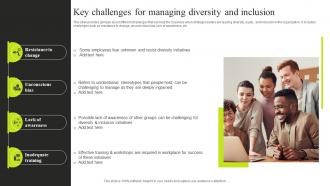Key Challenges For Managing Diversity And Inclusion Minimizing Resistance Strategy SS V