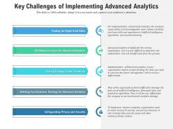 Key challenges of implementing advanced analytics
