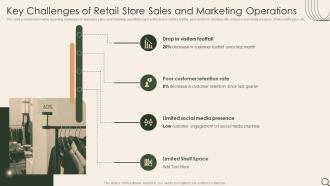 Key Challenges Of Retail Store Sales And Marketing Operations Analysis Of Retail Store Operations Efficiency