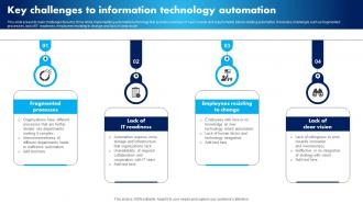 Key Challenges To Information Technology Automation