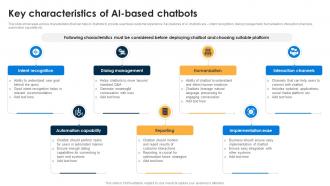 Key Characteristics Of AI Based AI Chatbots For Business Transforming Customer Support Function AI SS V