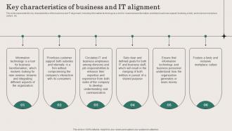 Key Characteristics Of Business And IT Alignment Ppt Slides Guidelines