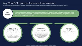 Key Chatgpt Prompts For Real Estate Investors Chatgpt For Real Estate Chatgpt SS V