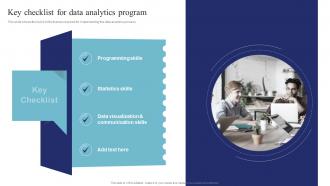 Key Checklist For Data Analytics Program Data Science And Analytics Transformation Toolkit