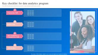 Key Checklist For Data Analytics Program Transformation Toolkit Data Analytics Business Intelligence