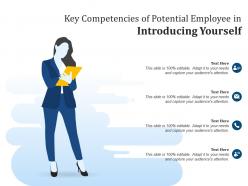 Key competencies of potential employee in introducing yourself infographic template
