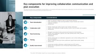 Key Components For Improving Collaboration Communication And Plan Execution