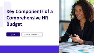 Key Components Of A Comprehensive HR Budget PPT Template AT