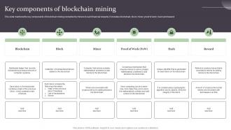 Key Components Of Blockchain Mining Complete Guide On How Blockchain BCT SS