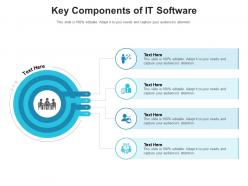 Key components of it software infographic template
