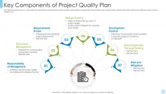 Key Components Of Project Quality Plan