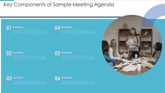 Key components of sample meeting agenda infographic template