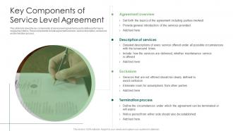 Key Components Of Service Level Agreement