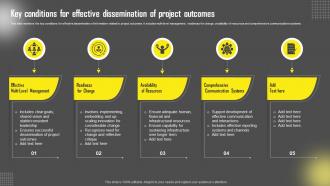 Key Conditions For Effective Dissemination Of Project Outcomes
