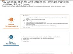 Key consideration for cost contract software costs estimation agile project management it