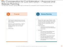 Key consideration for cost estimation software costs estimation agile project management it