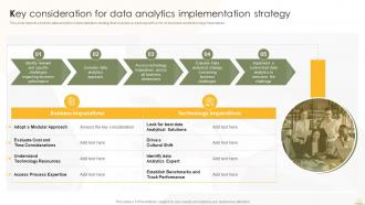 Key Consideration For Data Analytics Implementation Strategy Business Analytics Transformation Toolkit
