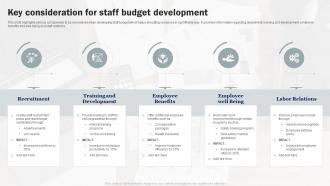 Key Consideration For Staff Budget Development