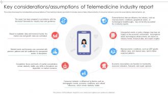 Key Considerations Assumptions Of Global Telemedicine Industry Outlook IR SS