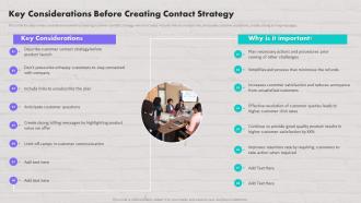 Key Considerations Before Creating Contact Strategy Customer Contact Strategy To Drive Maximum Sales