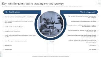 Key Considerations Before Creating Contact Strategy Developing Customer Service Strategy