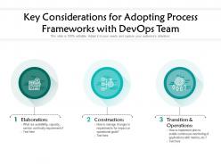 Key considerations for adopting process frameworks with devops team