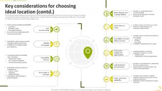 Key Considerations For Choosing Ideal Location Food Startup Business Go To Market Strategy Adaptable Researched