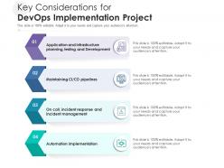 Key Considerations For DevOps Implementation Project