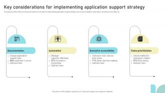 Key Considerations For Implementing Application Support Strategy
