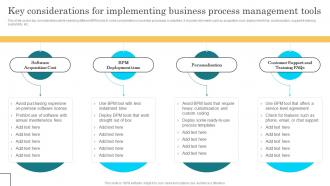 Key Considerations For Implementing Business Bpm Lifecycle Implementation Process
