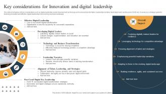 Key Considerations For Innovation And Digital Leadership