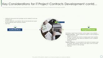 Key considerations for it project contracts development contd key elements of project management it