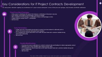 Key considerations for it project contracts development core pmp components in it projects it
