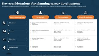 Key Considerations For Planning Career Development